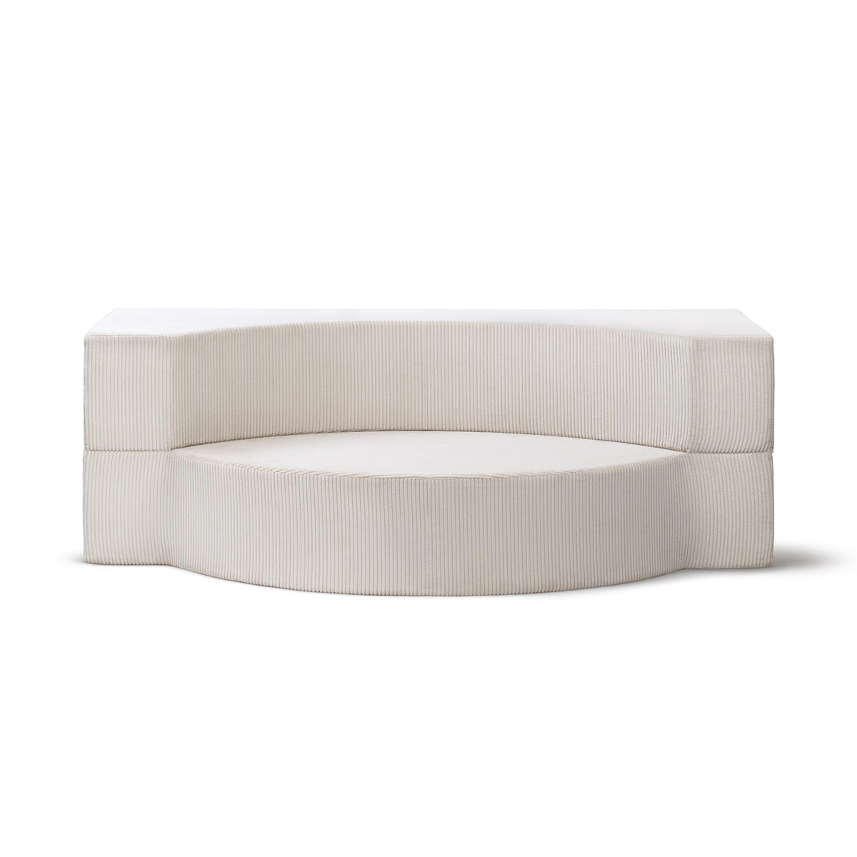Lunaria modulsofa i skum, 200 cm, sofa med sovefunktion i japandi-stil – set forfra