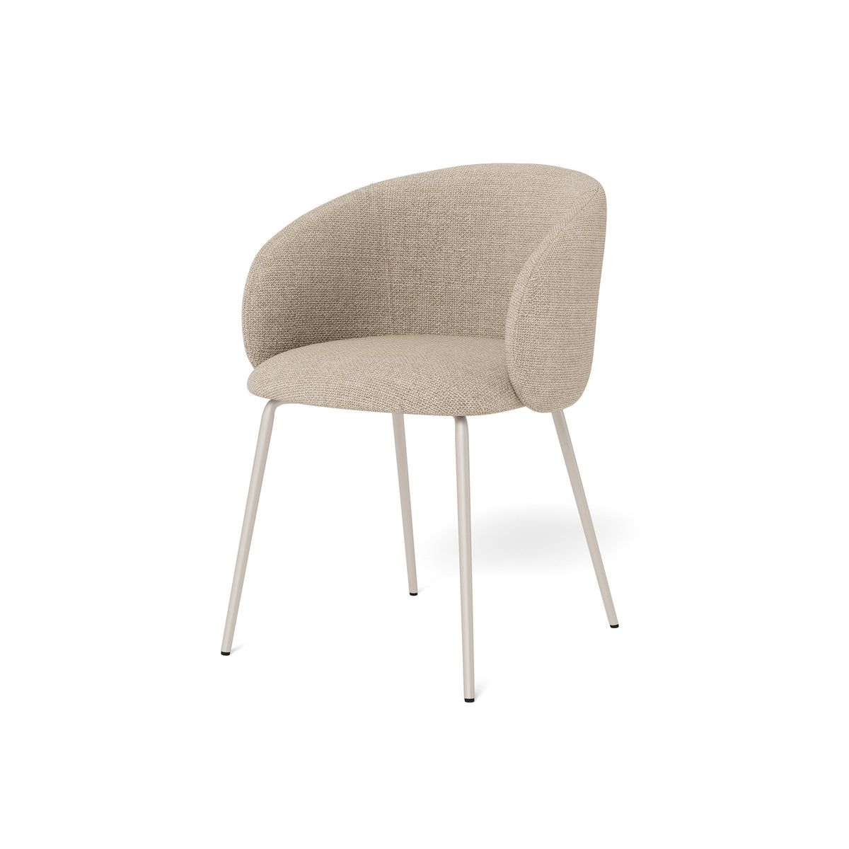 Sæt med to spisestuestole i moderne stil | Delmo Lys beige (hvide ben)