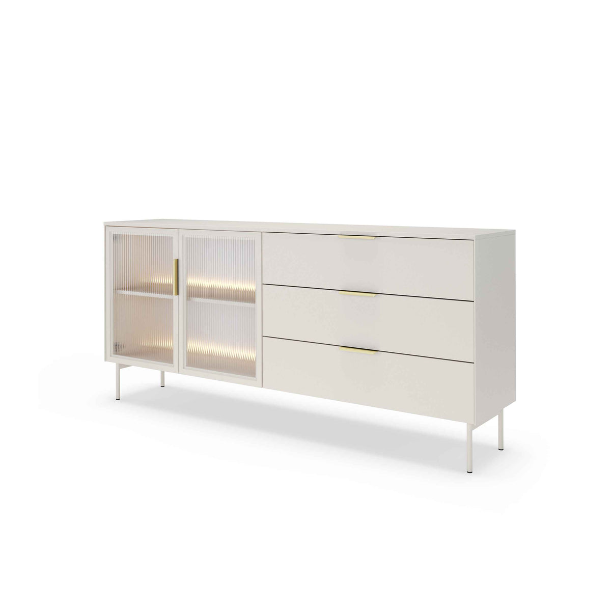 Kommode med låger og skuffer, 181 x 83, i moderne stil | Lummer Kaszmir
