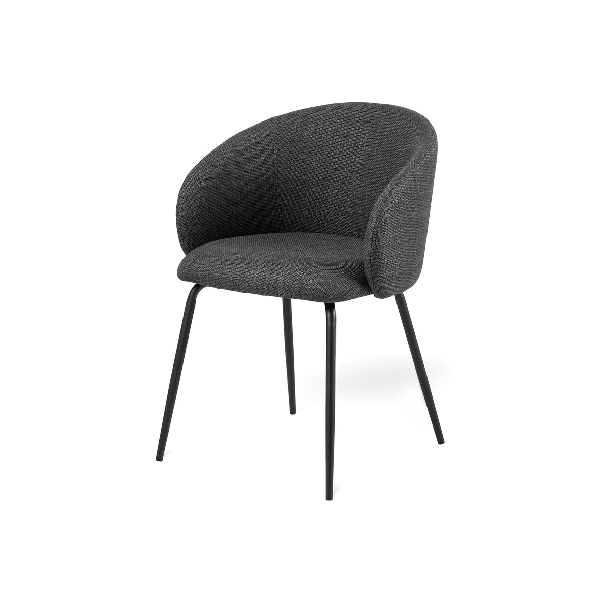 Sæt med to spisestuestole i moderne stil | Delmo mørkegrå