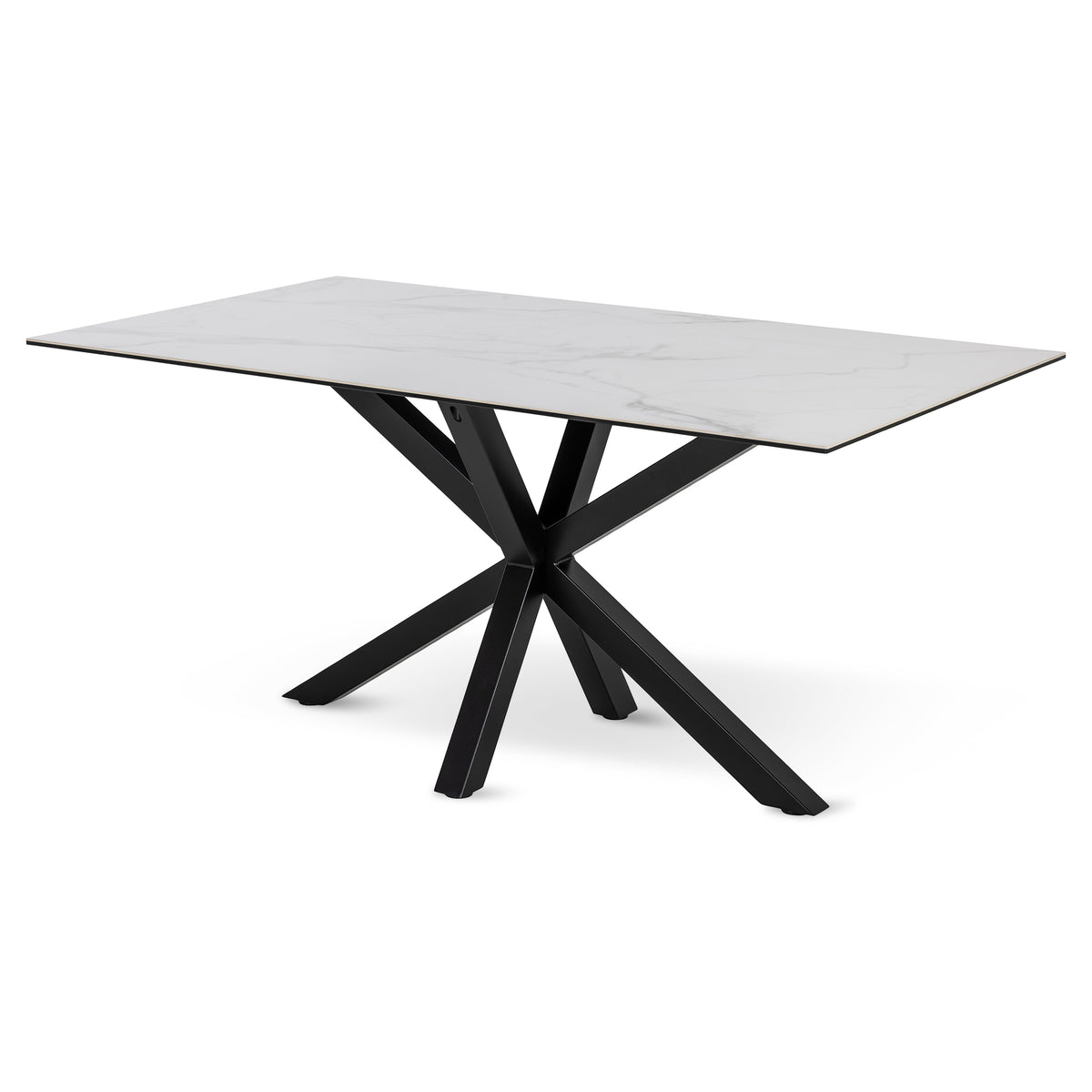 Spisebord 160x76 i moderne stil | Oryss, kølig hvid