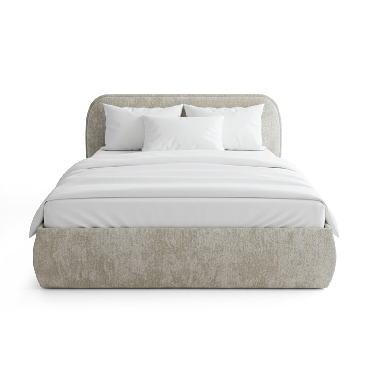 Eterial-polstret seng i størrelserne 140x200, 160x200 og 180x200 med opbevaringsrum i soft modern-stil – hovedbillede