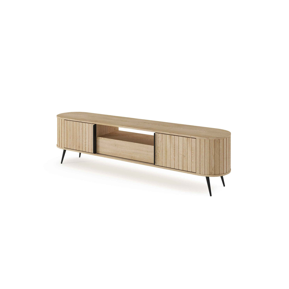 Llovia TV-bord til fjernsyn, 196x51, i moderne stil – set fra siden | Pillovely