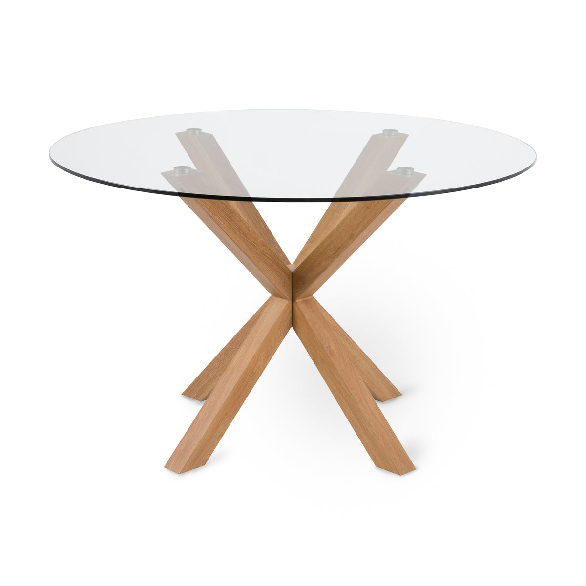 Rundt glasbord 119x76 i moderne stil | Stela, eg