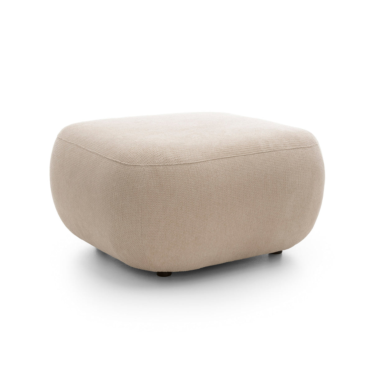 Puf Olemo 75 x 39 cm i PUR-skum i japandi-stil, Aragon-stof – set fra en vinkel | Pillovely