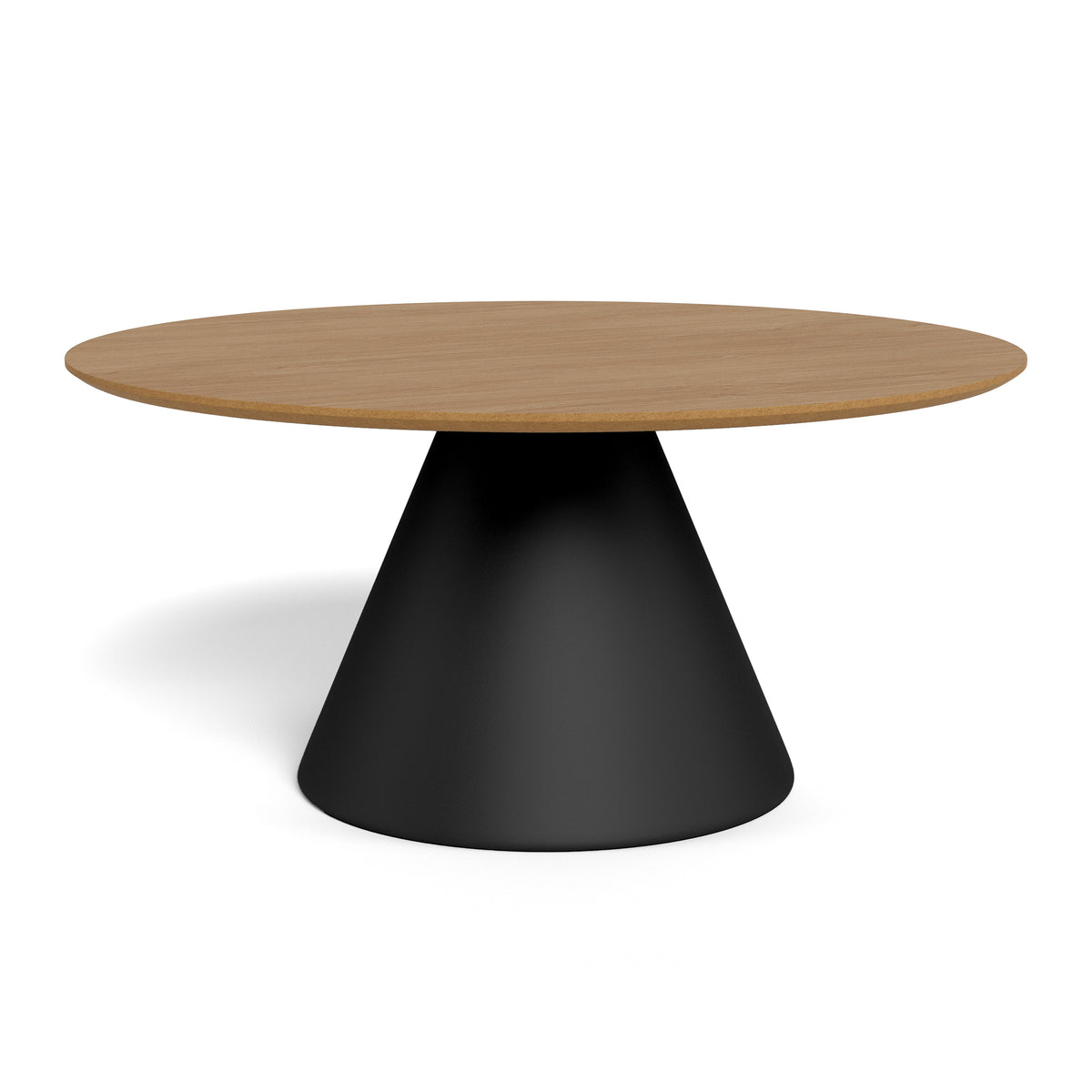 Rundt sofabord med en diameter på 85 cm i soft loft-stil | Talin, sort mat