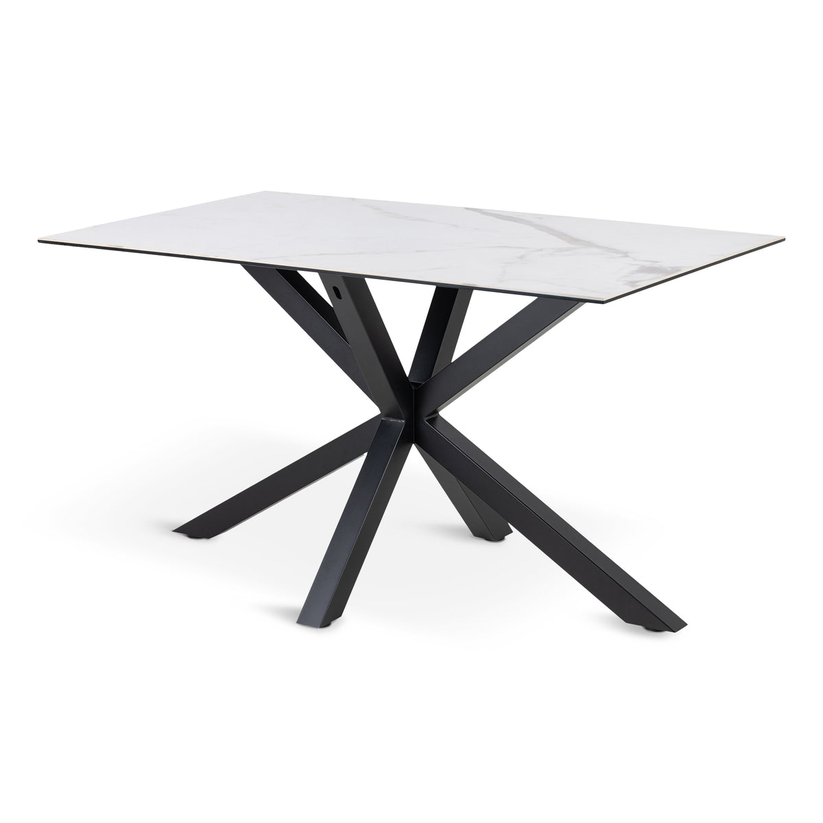 Spisebord 135x80 i moderne stil | Oryss, kølig hvid