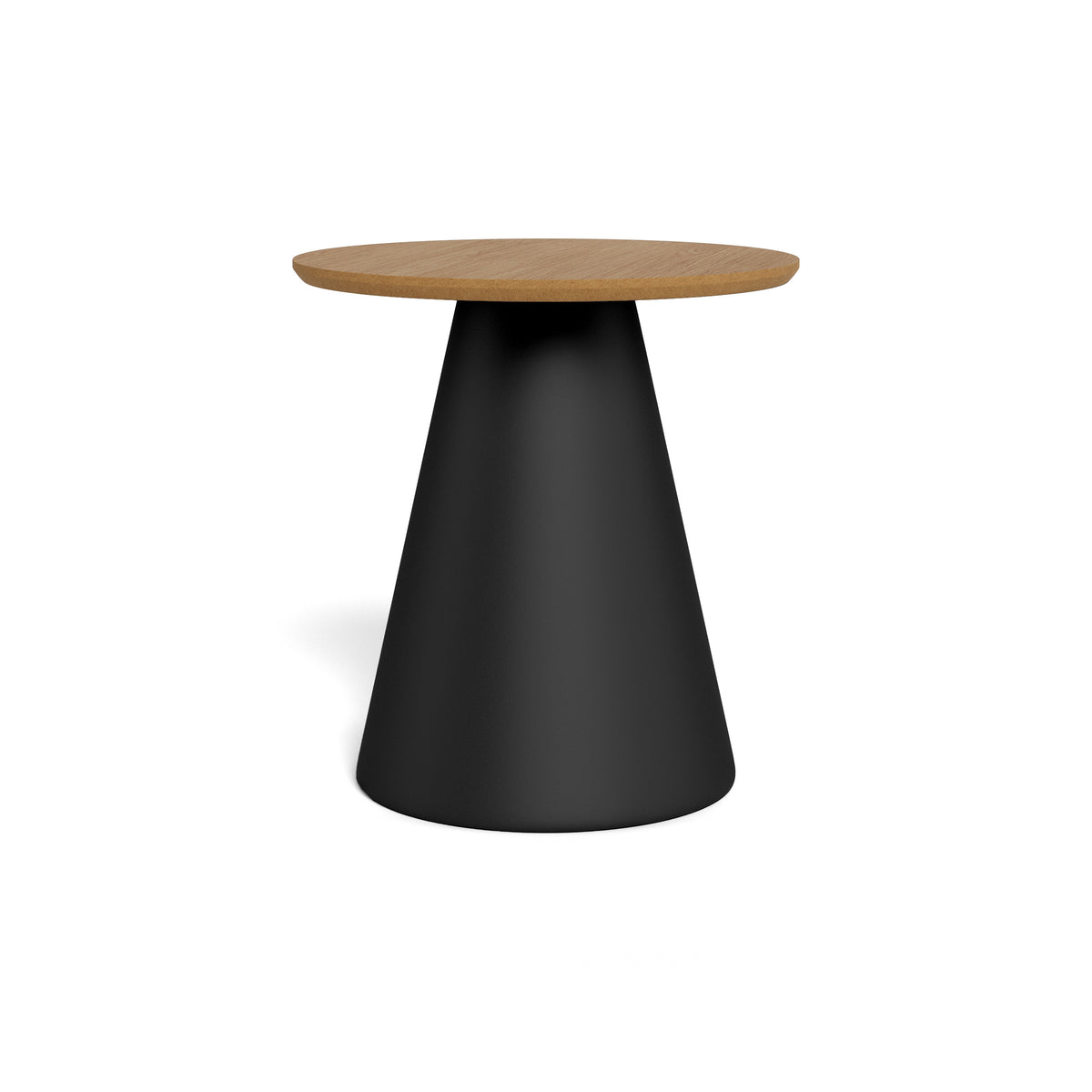 Rund sofabord med en diameter på 45 cm i soft loft-stil | Talin, sort mat
