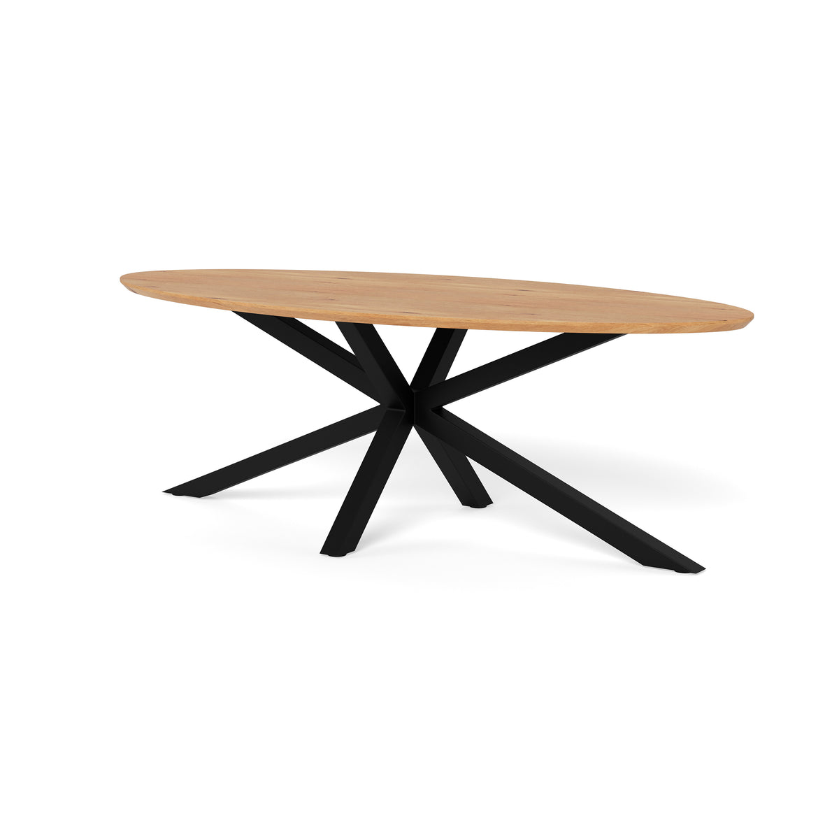 Stort, ovalt Surfo-bord, 220x76, til spisestuen i industriel stil – set fra siden | Pillovely