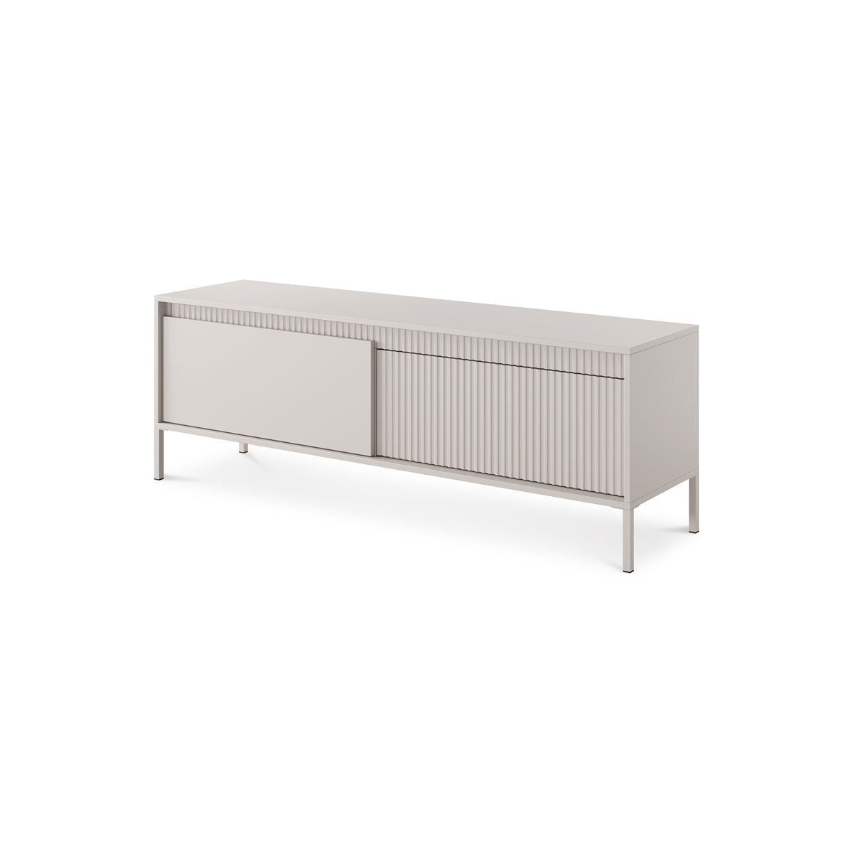 Senra TV-bord til fjernsyn, 154x53, i japandi-stil – set fra siden | Pillovely