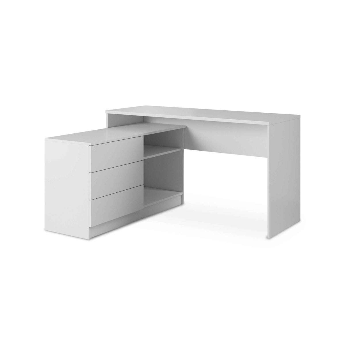 Biurko 138x76 cm w stylu minimalistycznym | Teno Biały