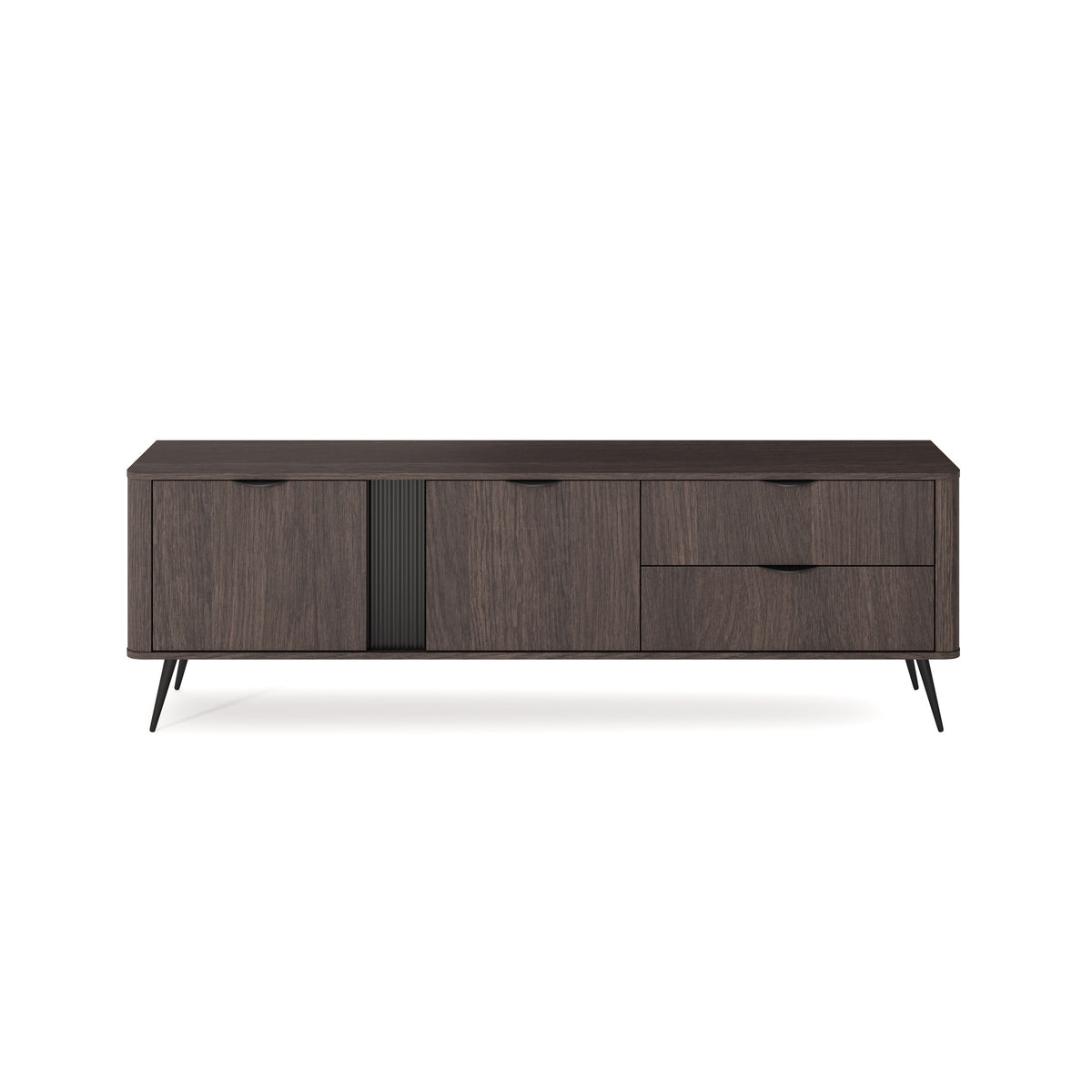 Velia TV-bord 195x61 i japandi-stil – set forfra