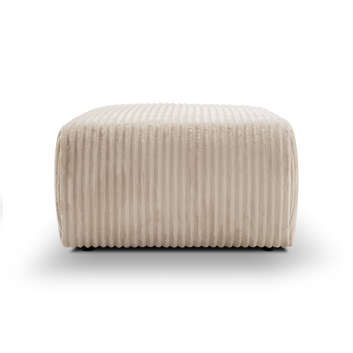 Polstret puf Alloro 82x41 i vintage-stil – set forfra