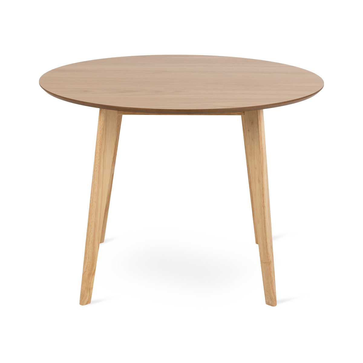 Krel rund spisebord i skandinavisk stil, 105x76 – set forfra