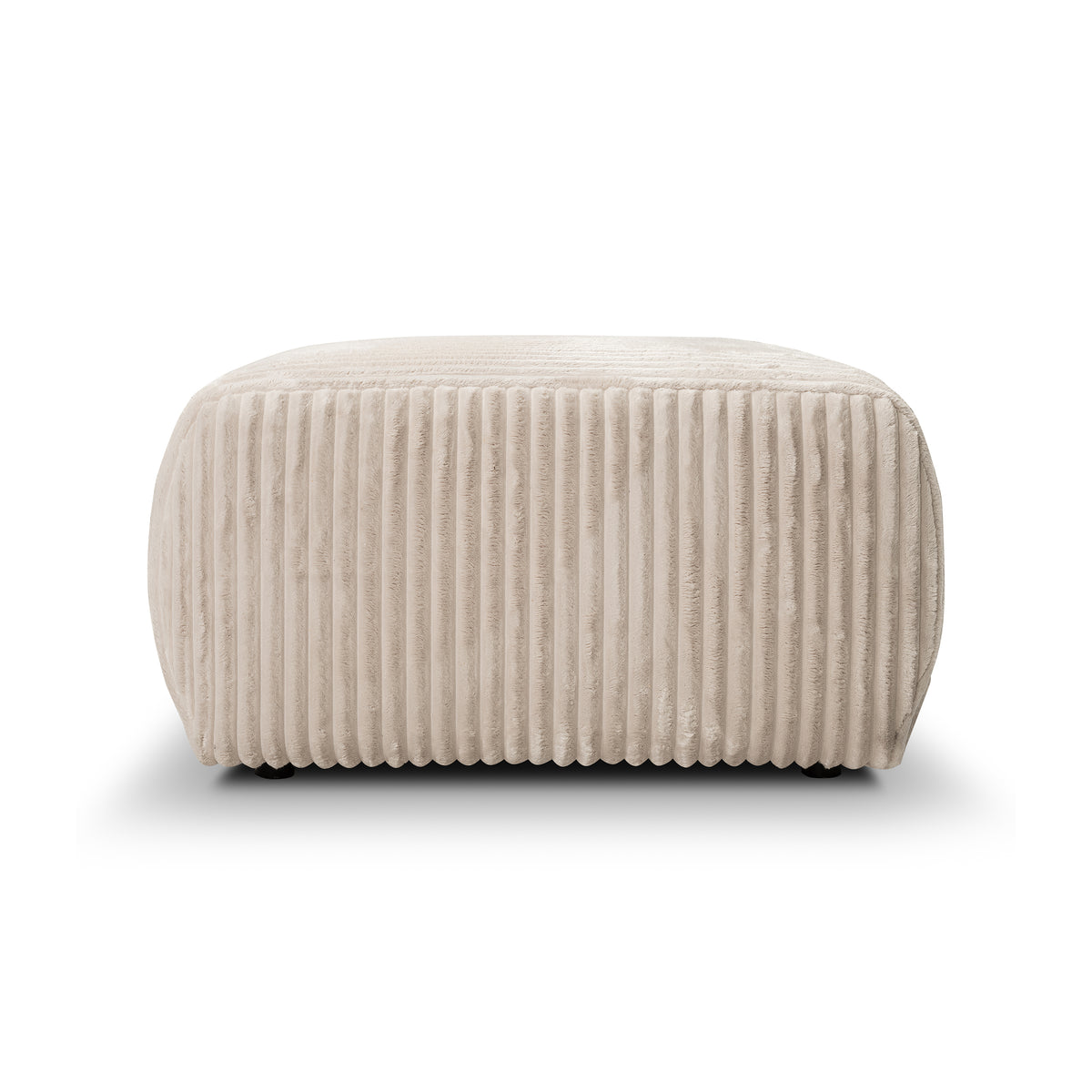Polstret puf Alloro 82x41 i vintage-stil – set fra siden