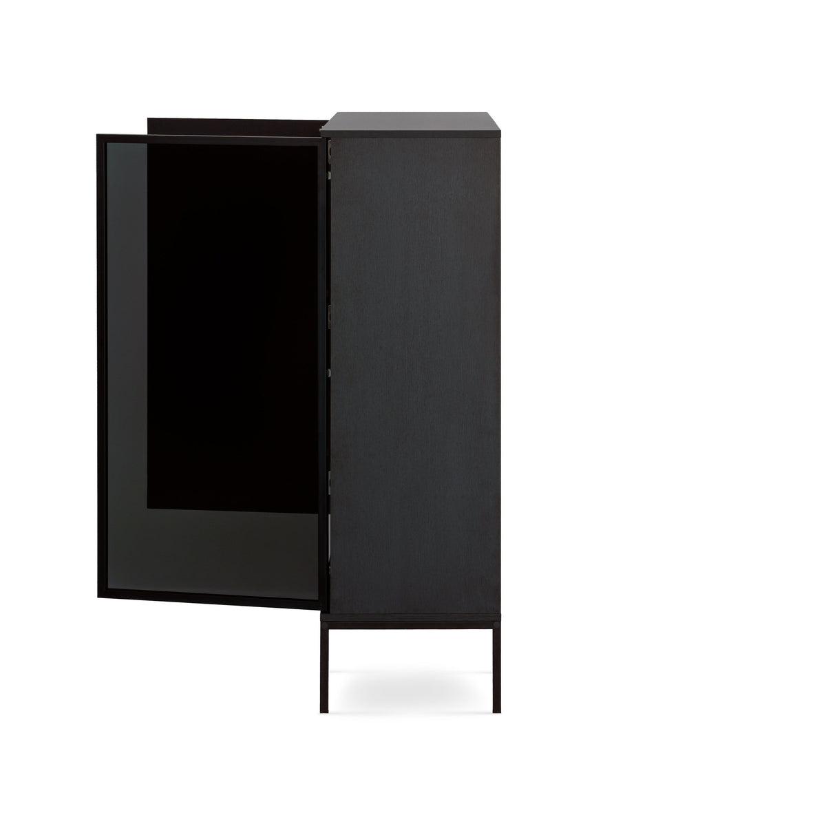 Lampy-kommode med låger og skuffe, 104x126, i loftstil – med åbne fronter