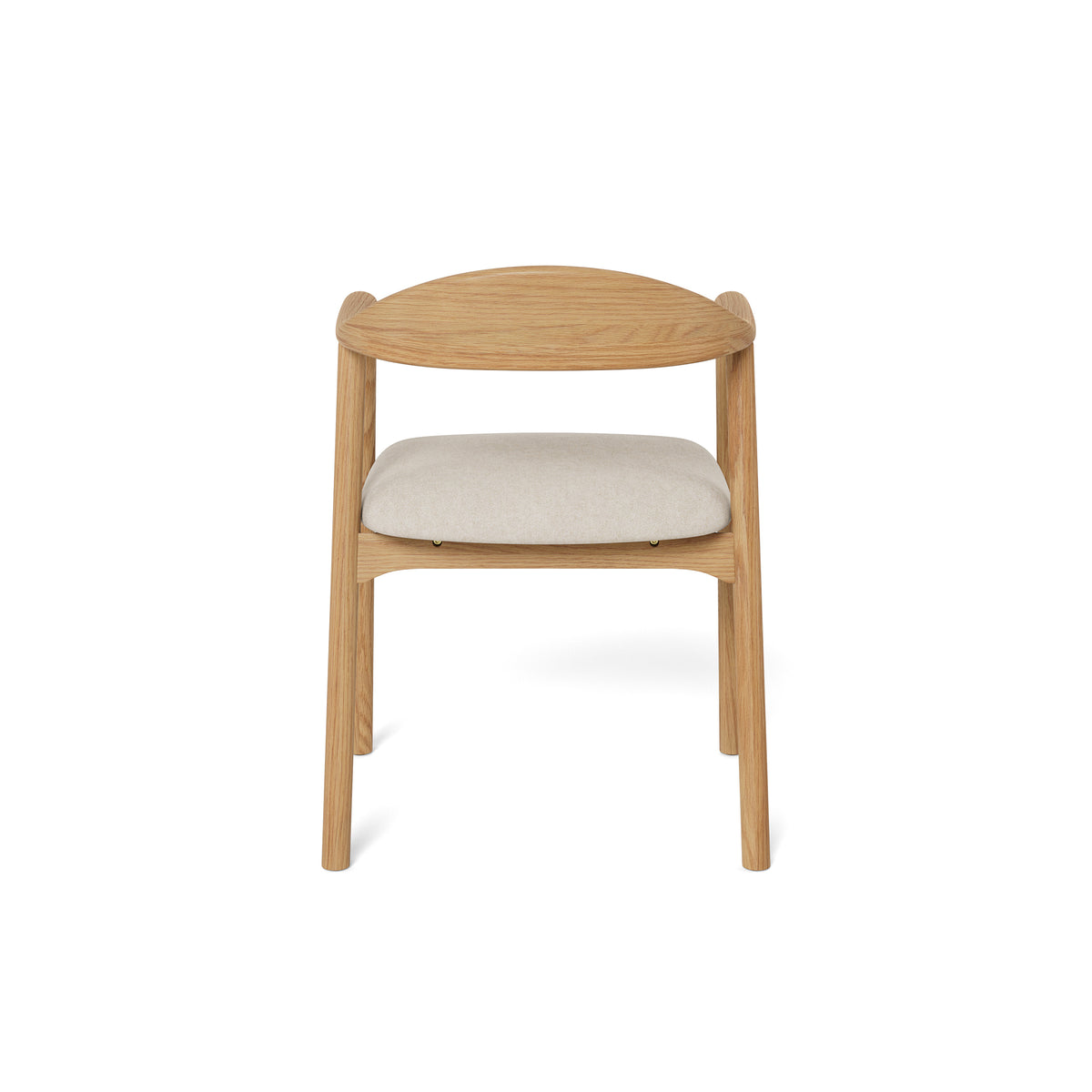 Sæt med to spisestuestole i skandinavisk stil – model Hikari – set bagfra