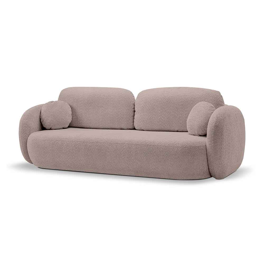 Sovesofa 142x200 i moderne stil, Abriamo-stof | OLEMO, lerbeige (ABRIAMO 11)
