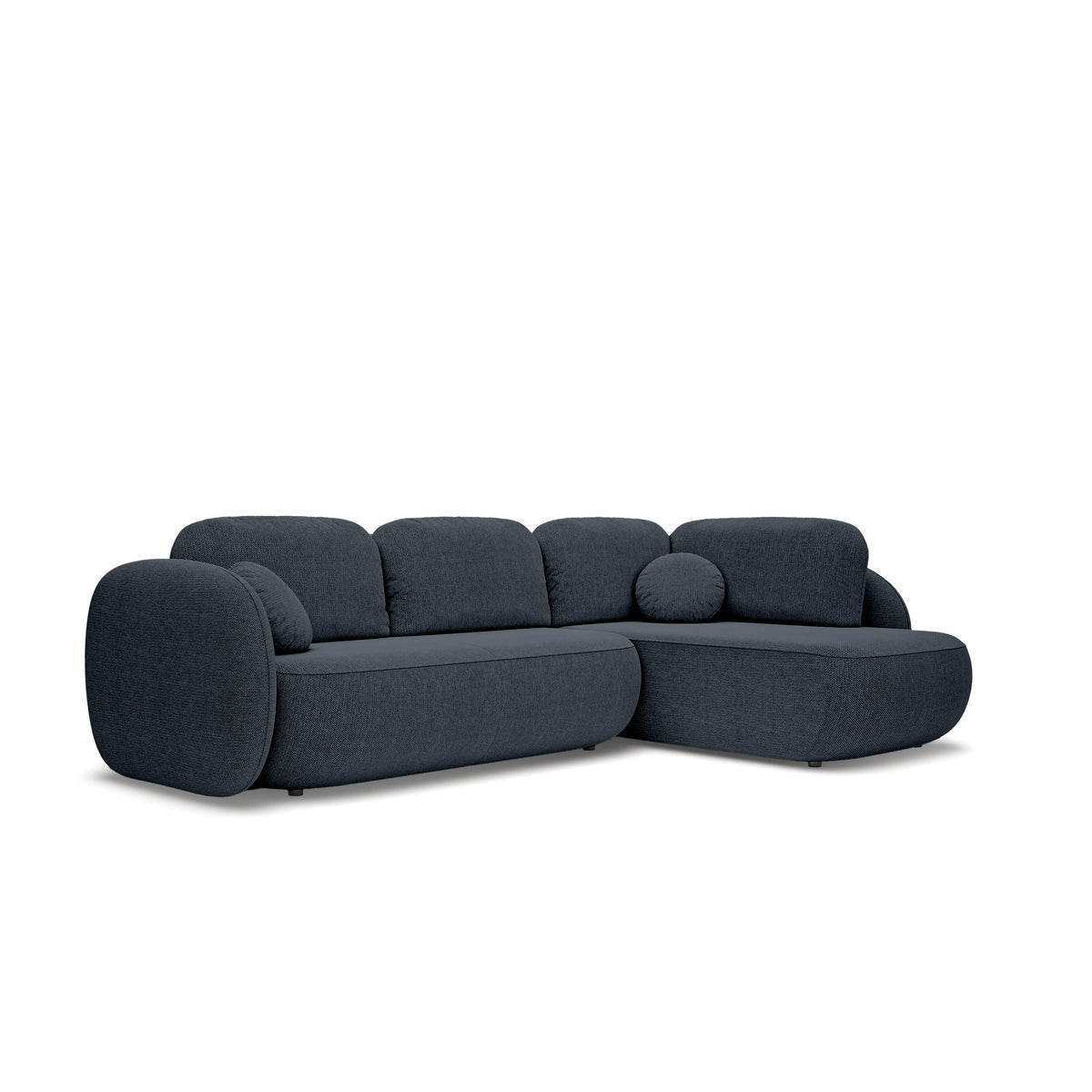 Hjørnesofa med sovefunktion, 123 x 250, i stilretningen »organic modern« | OLEMO Højrevendt Natteazur (ARAGON 79)