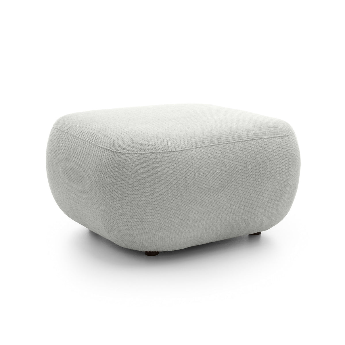 Puf 75 x 39 cm i PUR-skum i japandi-stil, Aragon-stof | OLEMO Kølig Taupe (ARAGON 80)