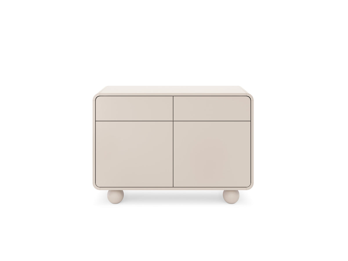 Komoda Ballo 108x75 w stylu japandi – widok z przodu