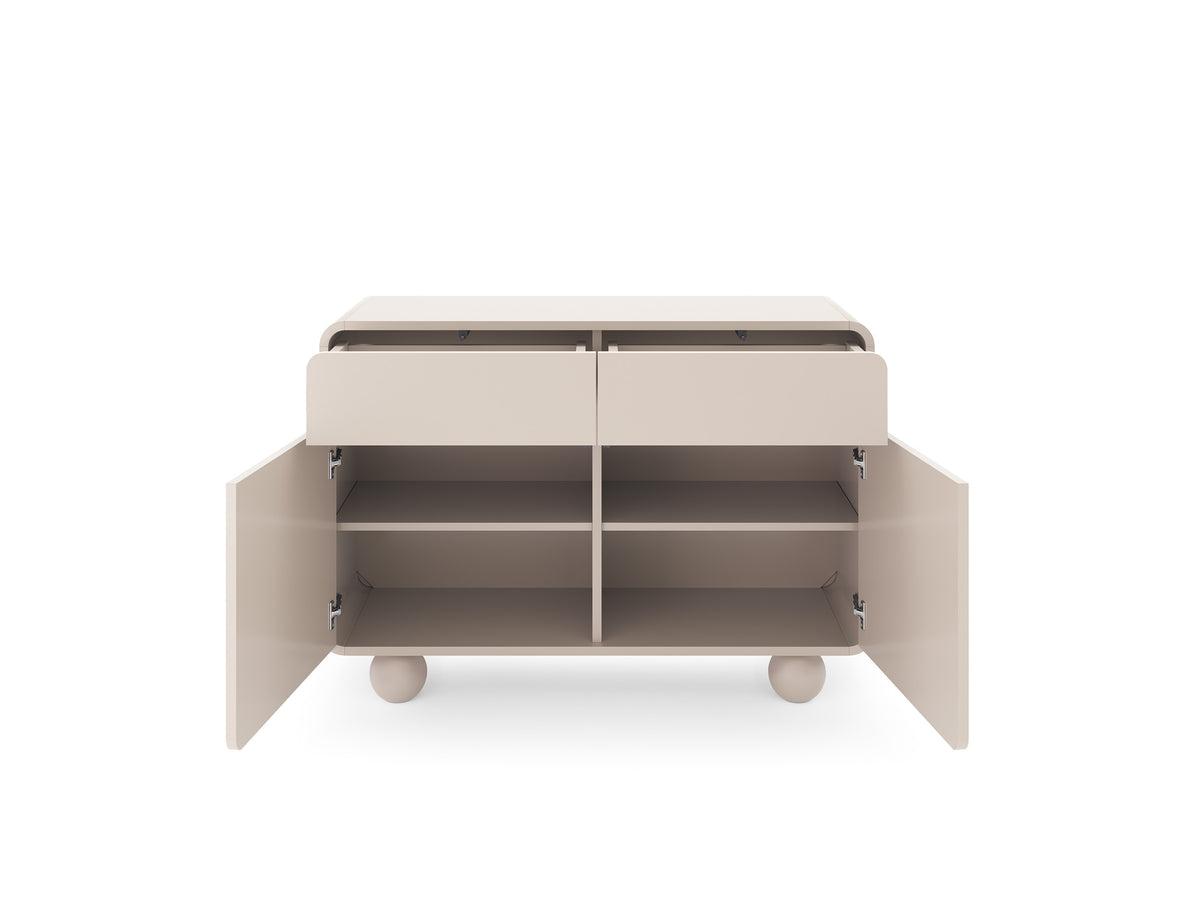 Komoda Ballo 108x75 w stylu japandi – z otwartymi frontami