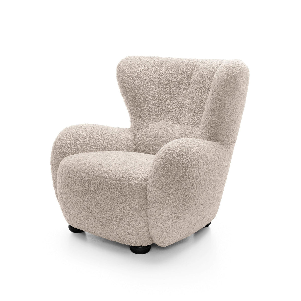 88 cm lænestol til afslapning i skandinavisk stil | Tedi, Karamelsand (ROLF 02), Sort