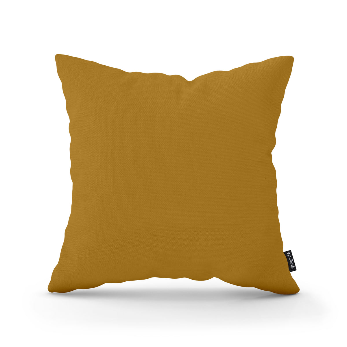 Poduszka dekoracyjna 45×45 cm w stylu minimalistycznym | Gładka Złoty Bursztyn (KRONOS 01)