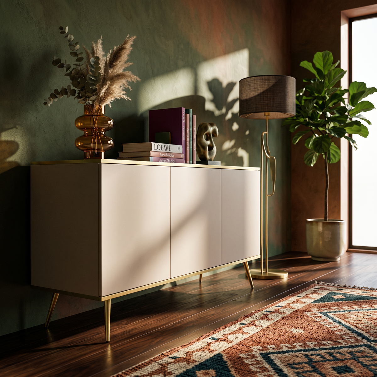 Meva-kommode 160x85 i glamour-stil – i indretningen