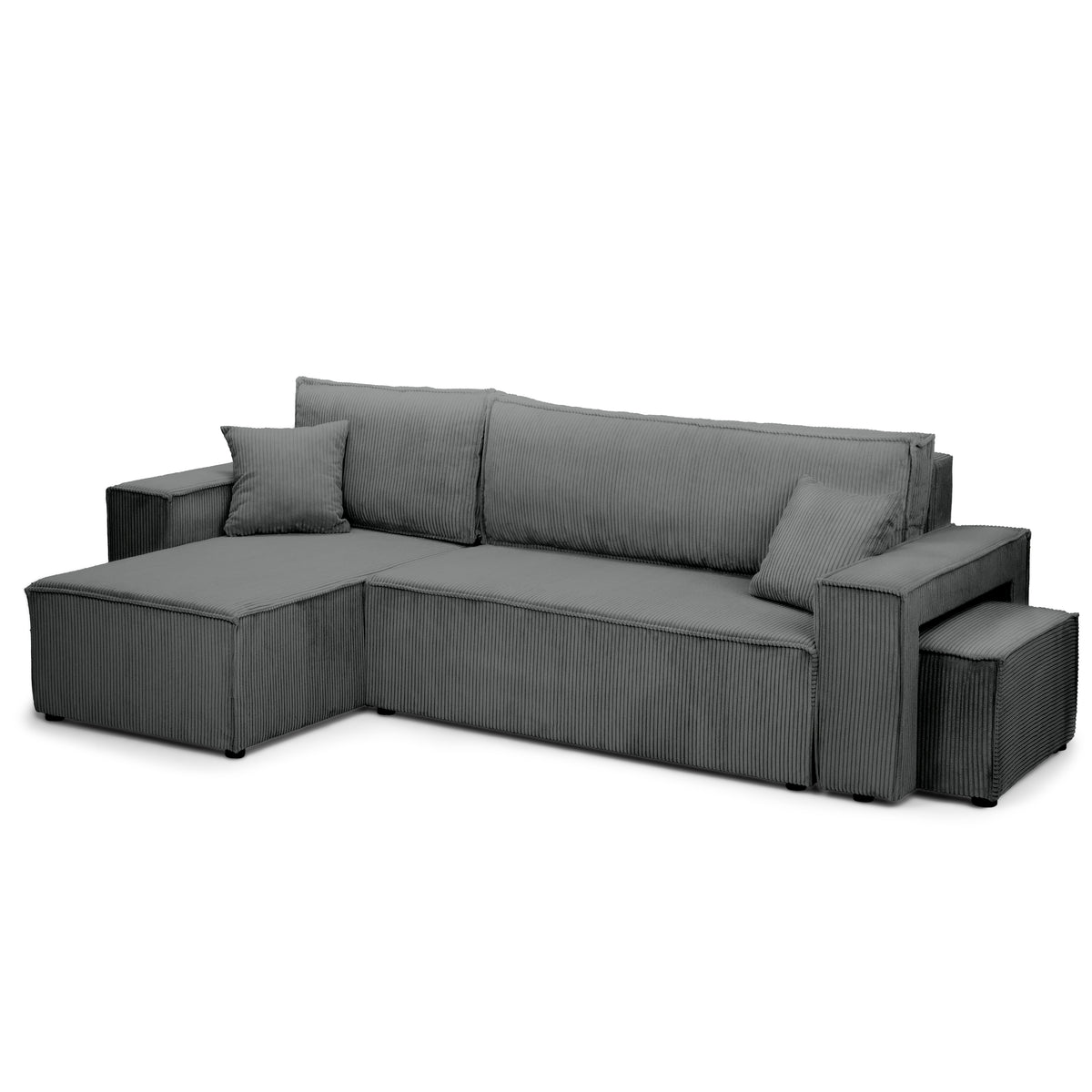 Universel hjørnesofa med sovefunktion og puf i moderne stil | Klara Zink (POSO 115) Universel