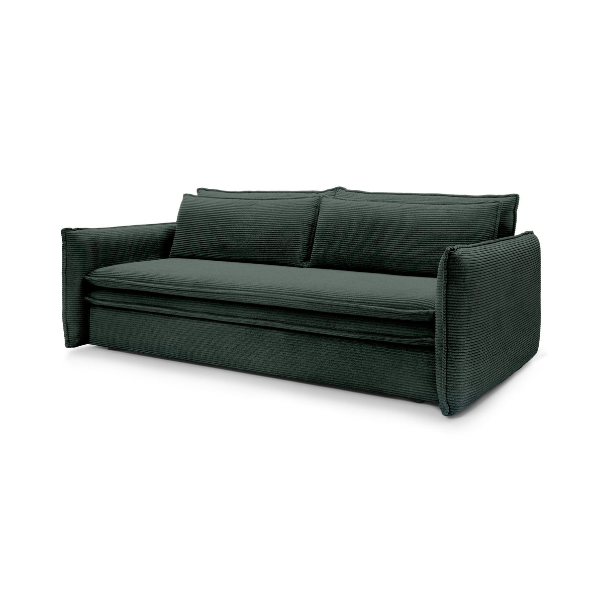 Sofa z funkcją spania 140x200 z pojemnikiem | Lily Leśna Zieleń (POSO 14)