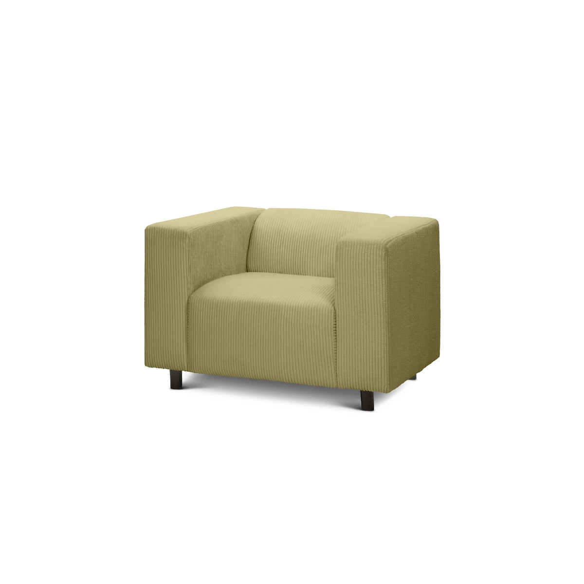 Fotel 95 cm til afslapning i skandinavisk stil | July Oliv (POSO 44)