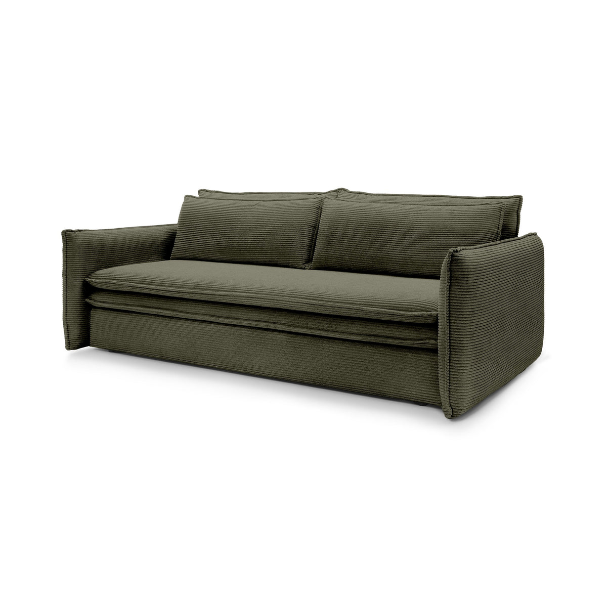 Sofa z funkcją spania 140x200 z pojemnikiem | Lily Zielony Dąb (POSO 46)