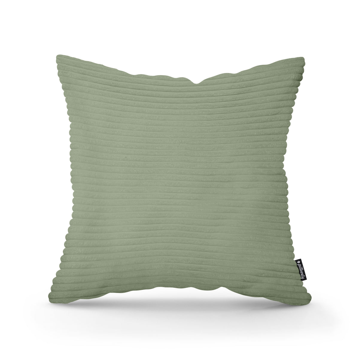 Poduszka dekoracyjna 45×45 cm w stylu scandi i boho | Szeroki Sztruks Szarozieleń (POSO 47)