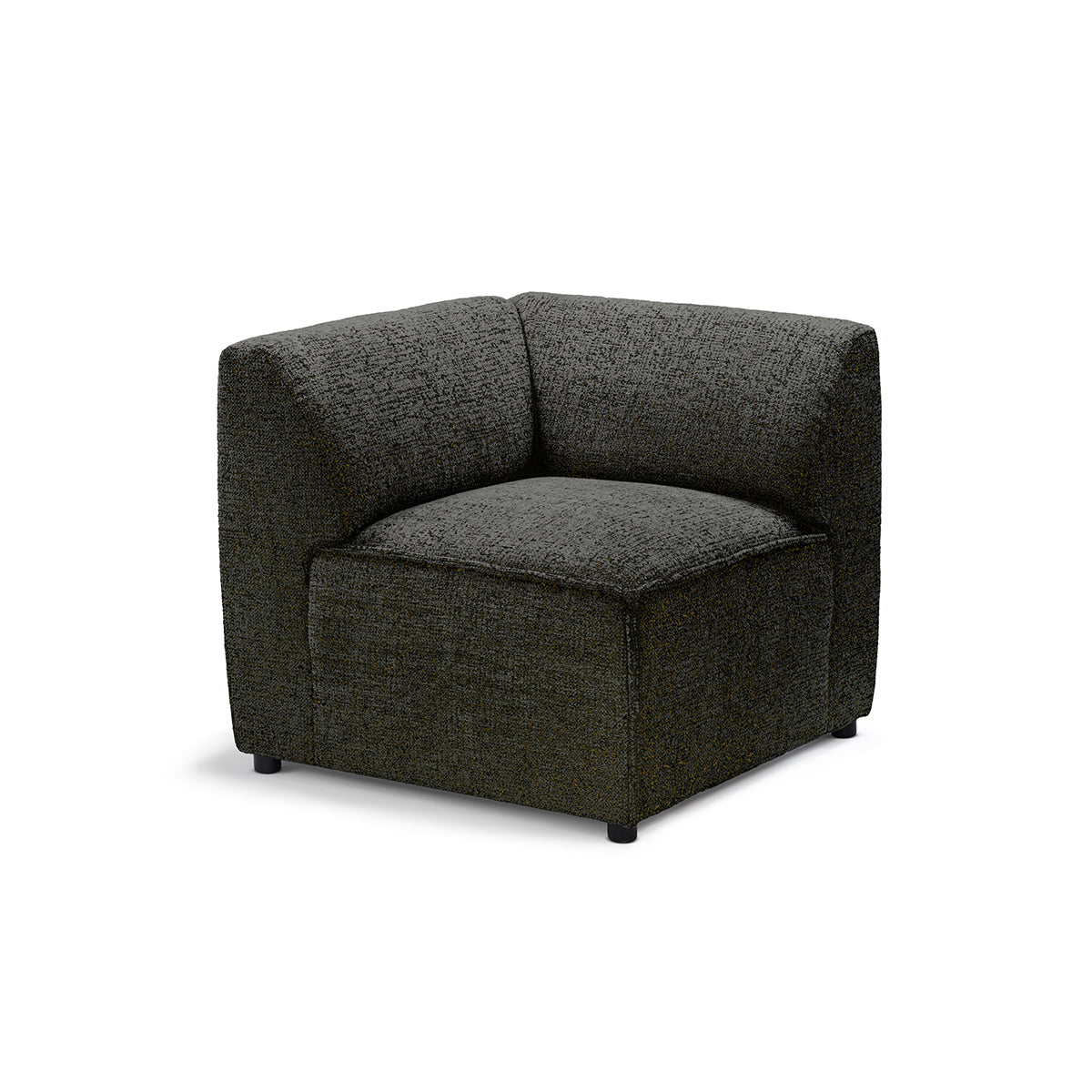 Sofa modułowa BRICK Moduł M Prawo Grafitowy Brąz (BELLA 25)