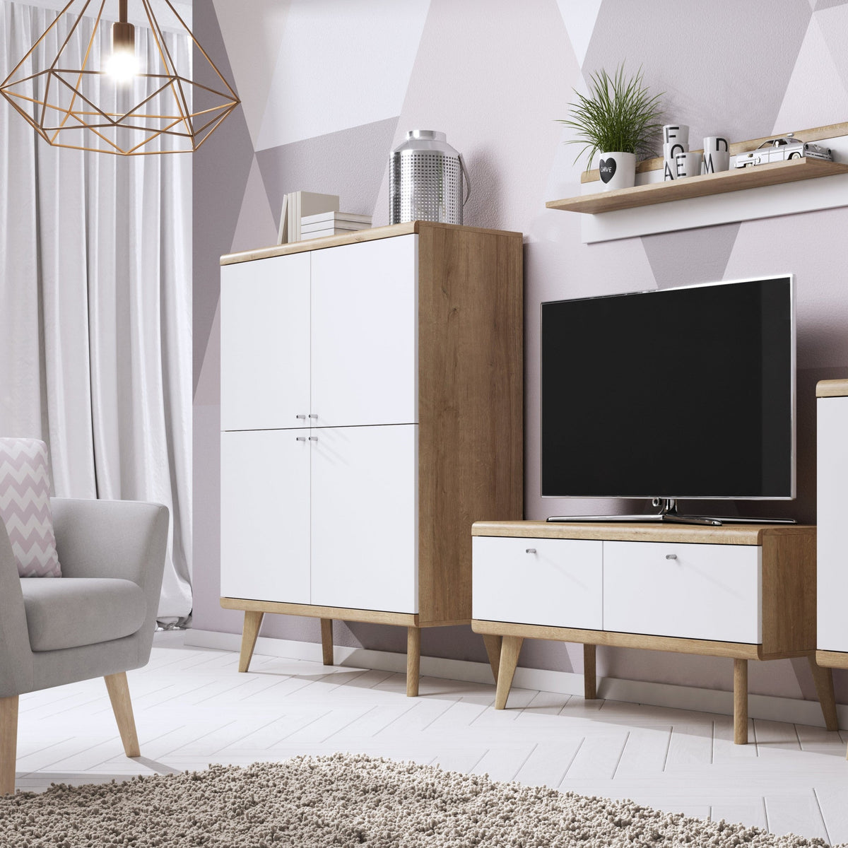 Lato-kommode 107x134 i skandinavisk stil – i indretningen
