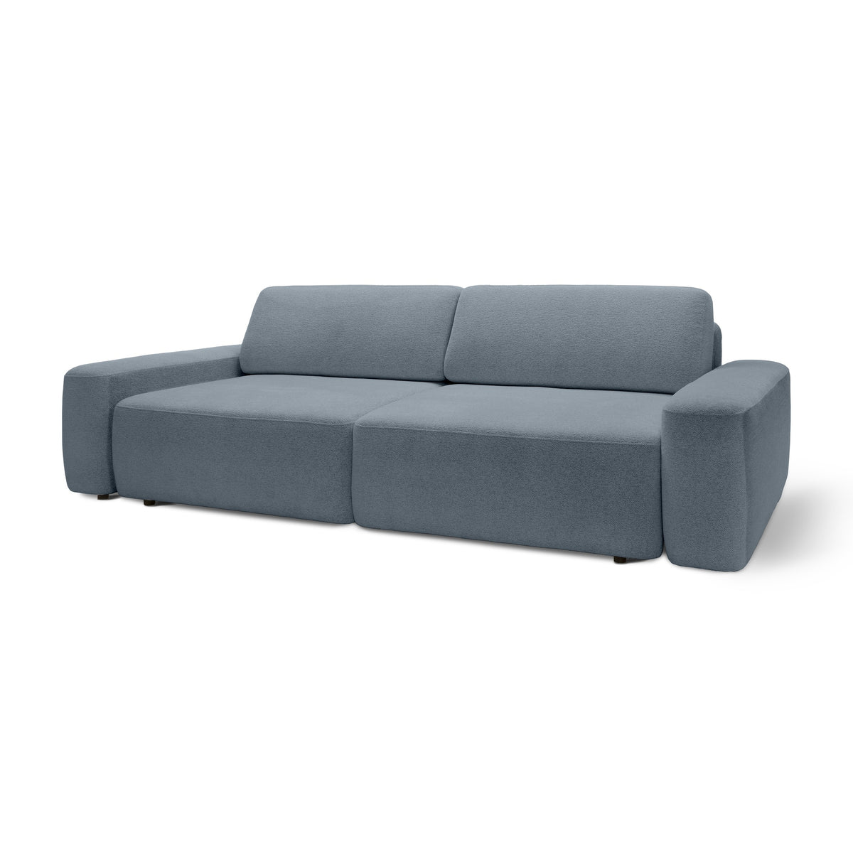 Sofa z funkcją spania 200x136 z pojemnikiem DL | Bamby Mglista Stal (RAVEN 10)