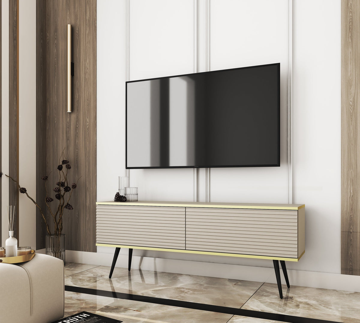 Meva TV-bord 135x30 i moderne stil – billede 7