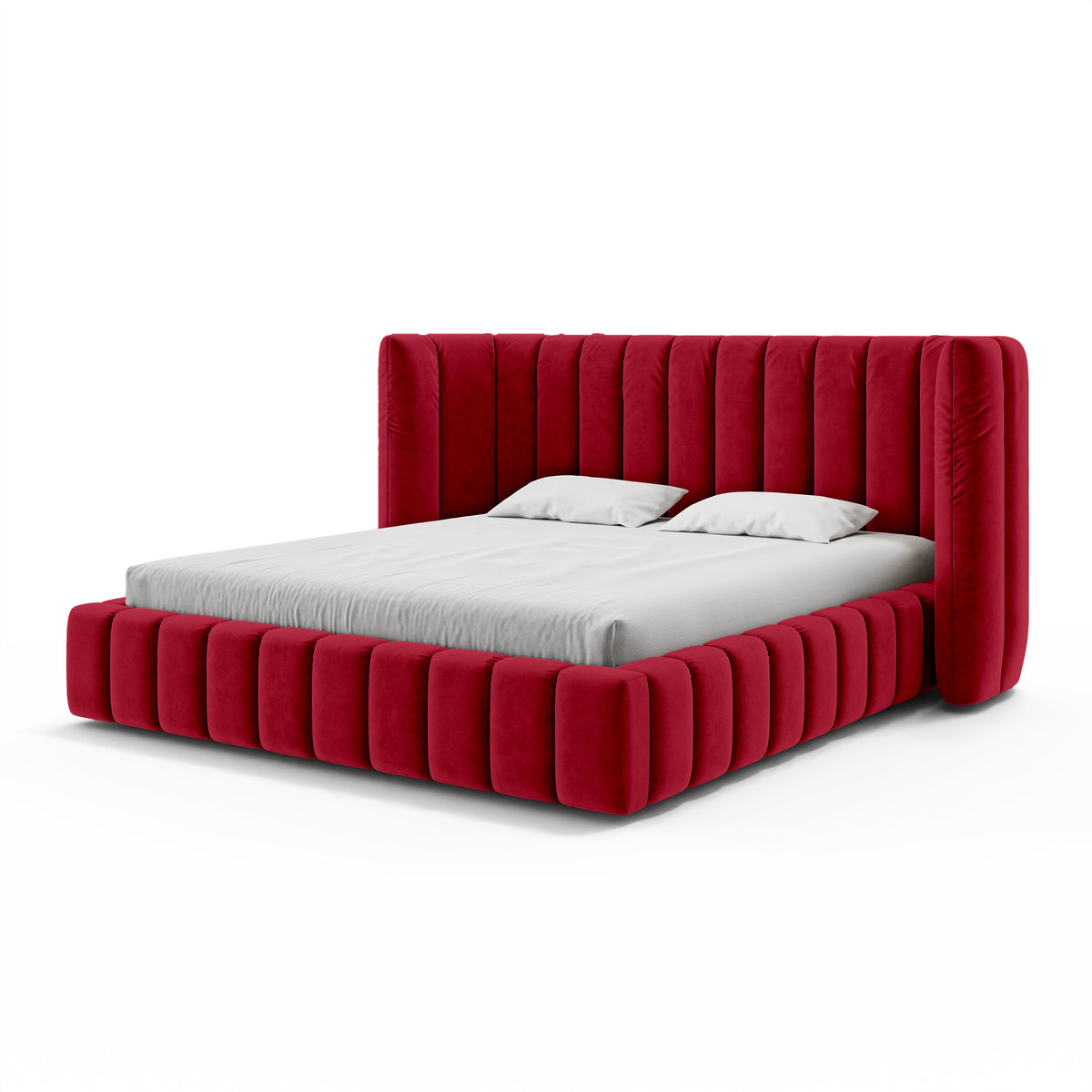 Łóżko tapicerowane Gianda pikowane z pojemnikiem w stylu modern soft w tkaninie SALVADOR – zdjęcie 13