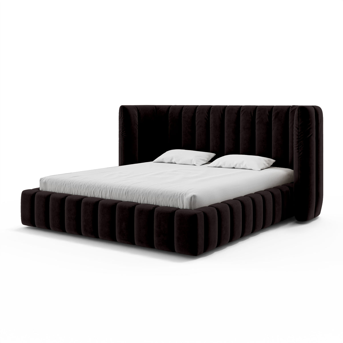Łóżko tapicerowane Gianda pikowane z pojemnikiem w stylu modern soft w tkaninie SALVADOR – zdjęcie 25