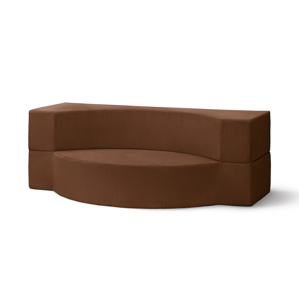 Modulær skumsofa på 200 cm med sovefunktion i japandi-stil | Lunaria Espresso (POSO 39)