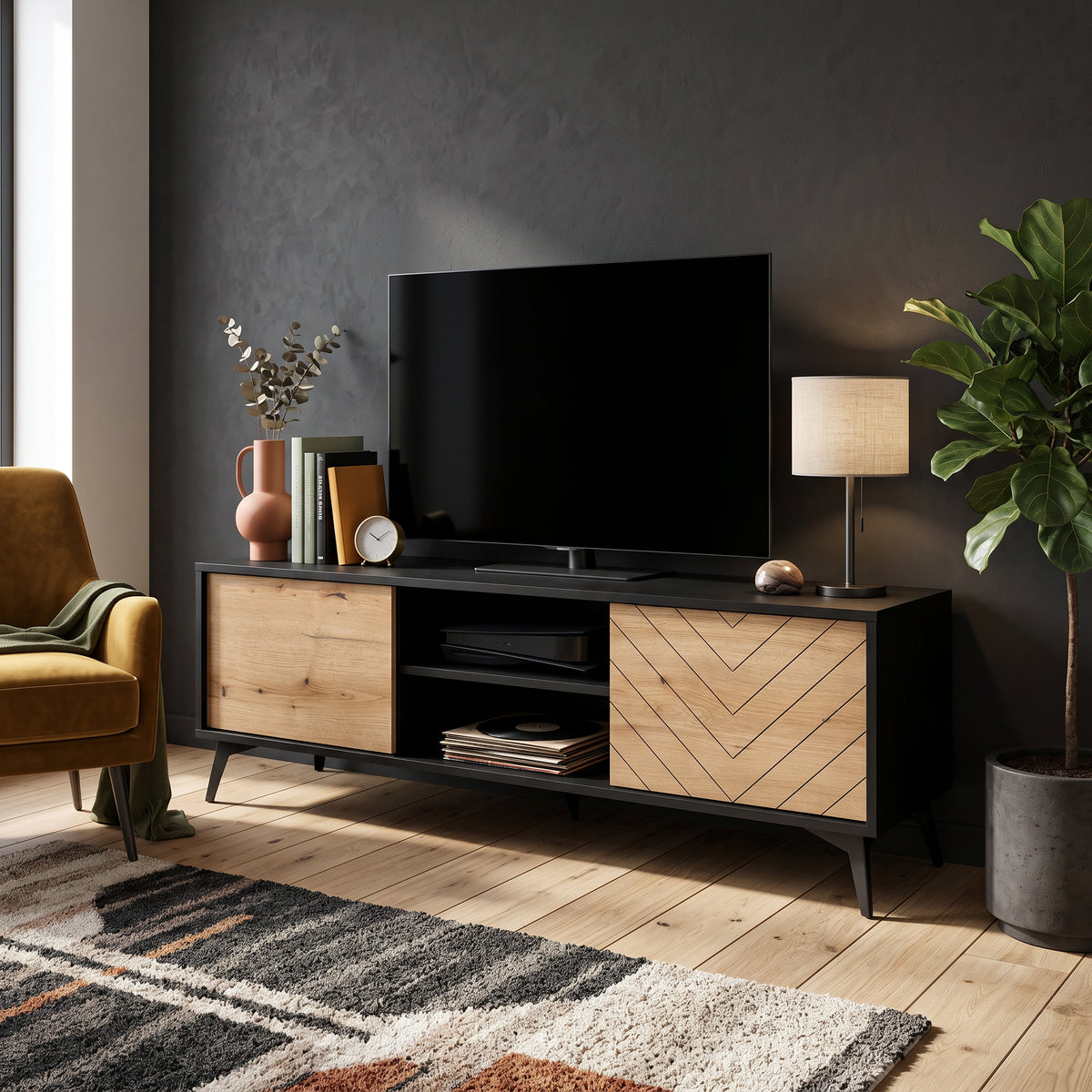 Nirwana TV-bord til fjernsyn, 154x50, i moderne stil – i indretningen
