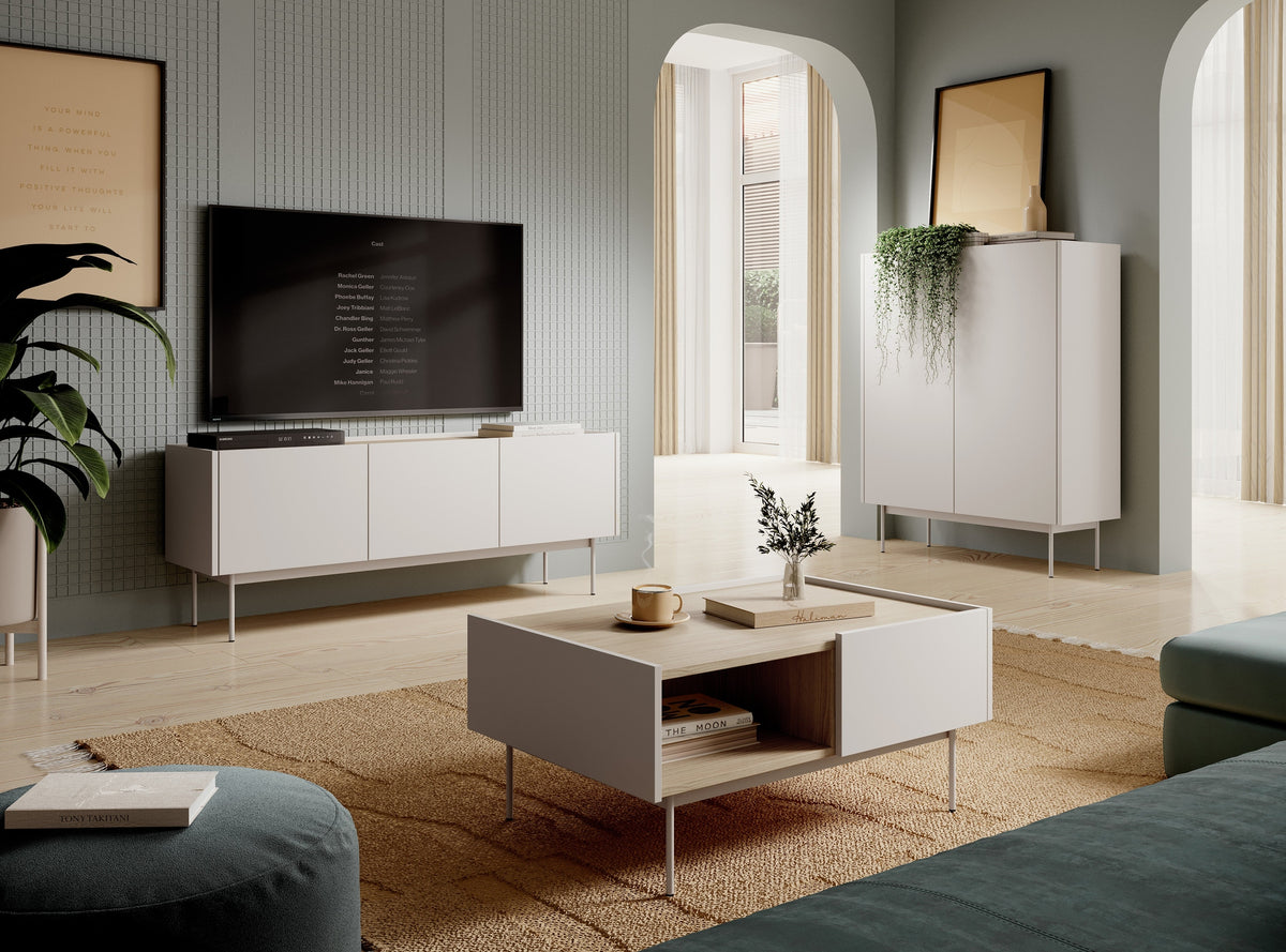 Bema-sofabord 97x45 i moderne stil med skuffe og hylde – billede 6