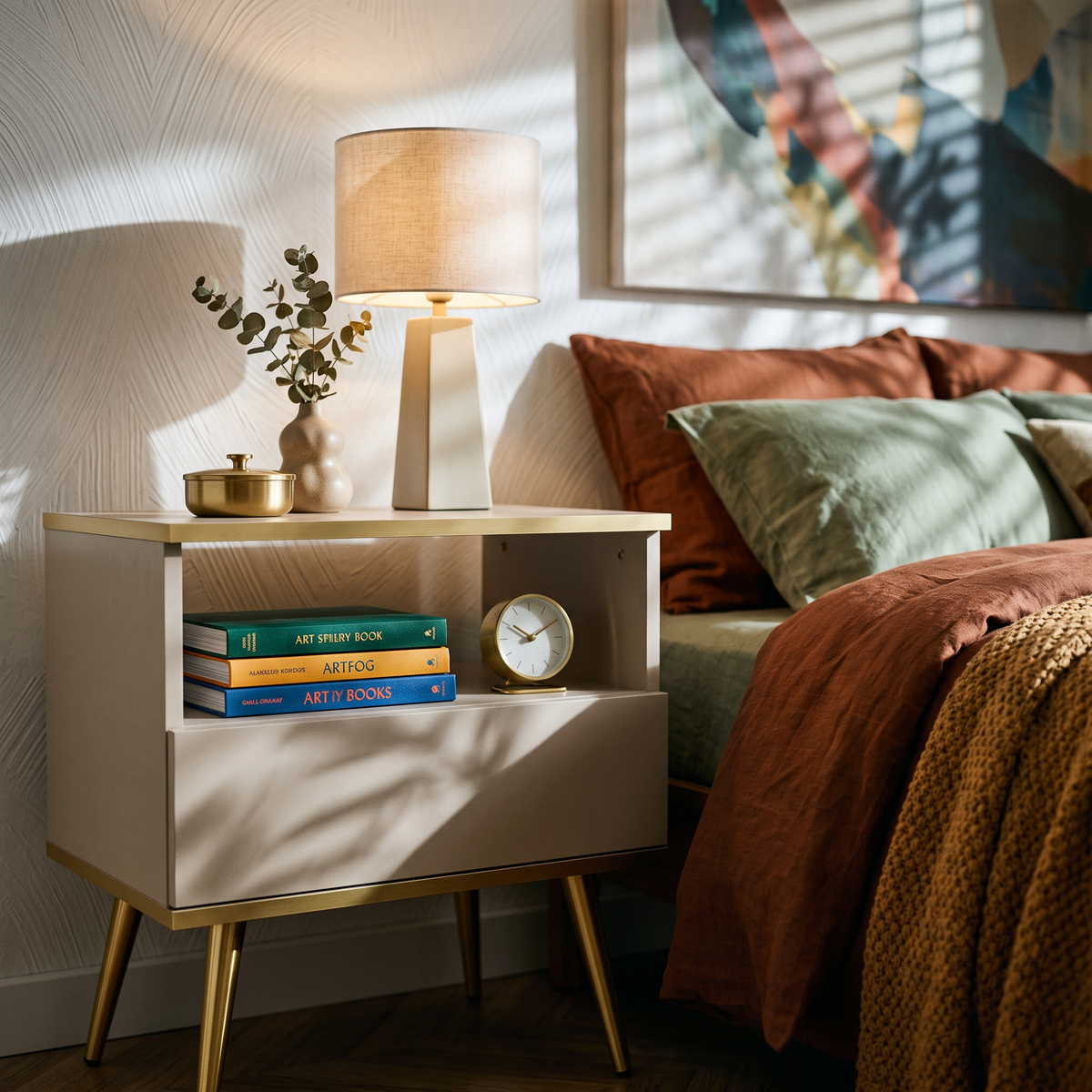 Meva-natbord 54 x 59 cm i modern classic-stil – i indretningen