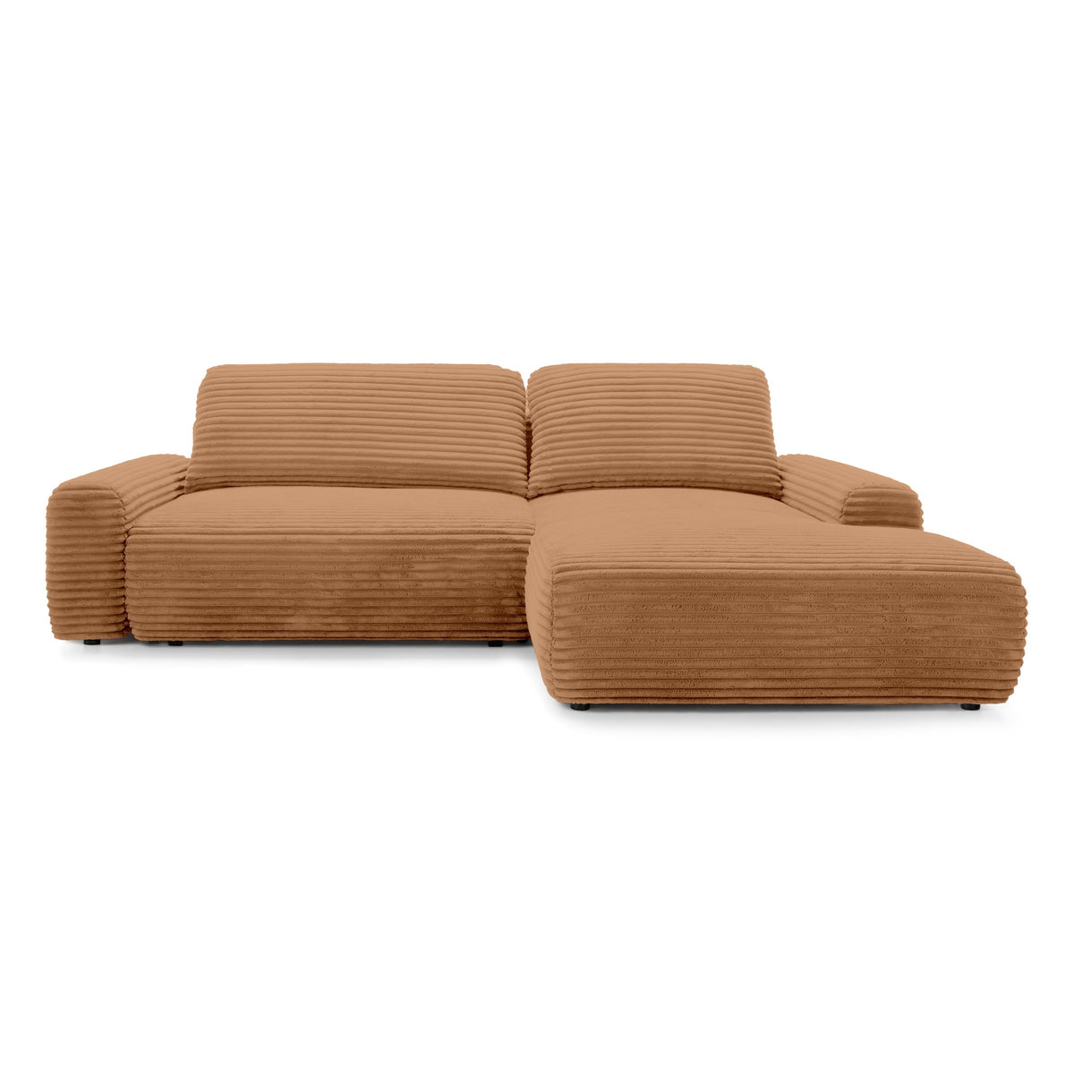 Hjørnesofa med sovefunktion 125x200 med opbevaringsrum i moderne stil | Dori, højrevendt, Stråkorn (TILIA 56)