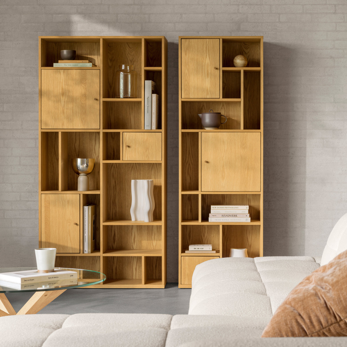 Asymo-reol til stuen, 90x180, i japandi-stil – i indretningen