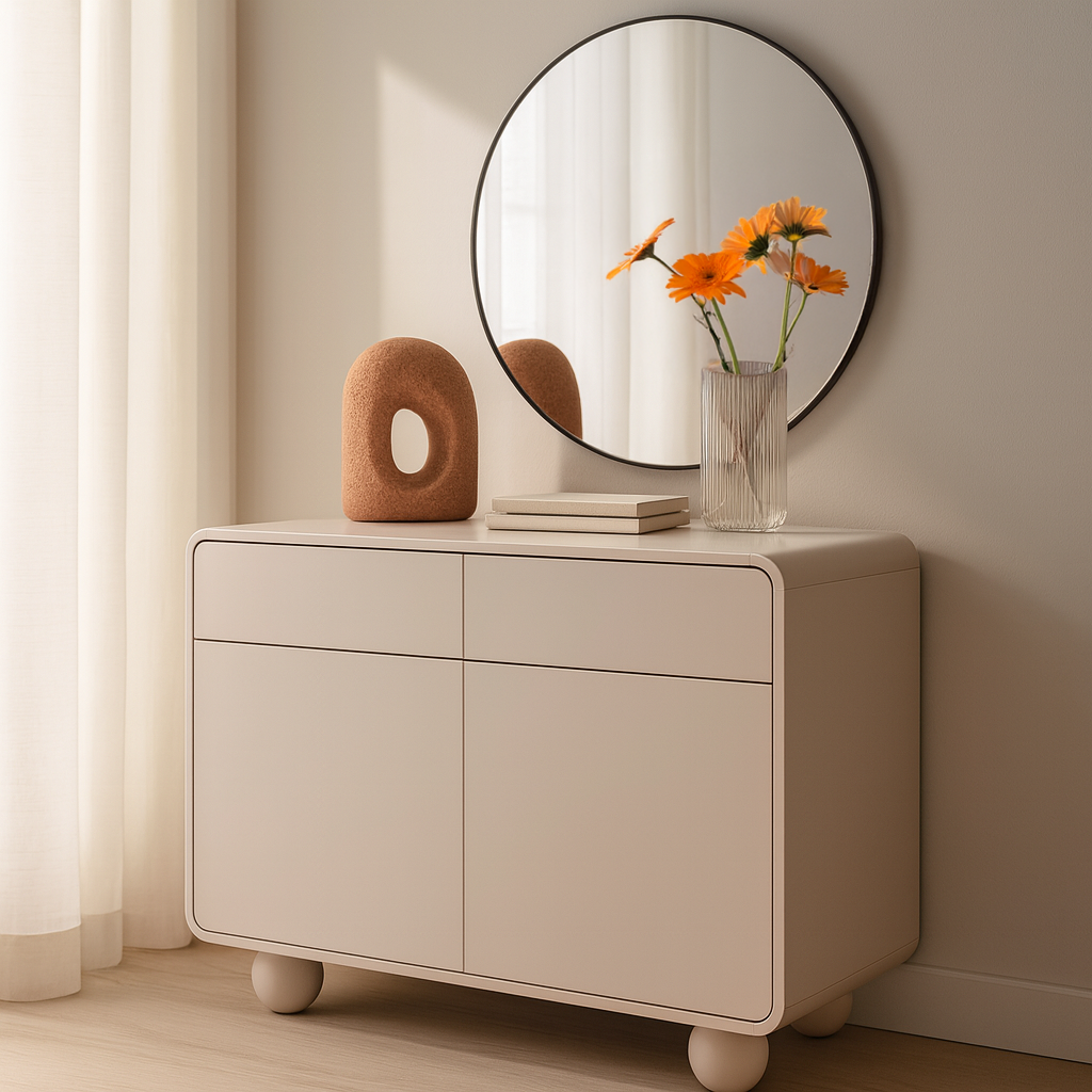 Komoda Ballo 108x75 w stylu japandi – w aranżacji wnętrza