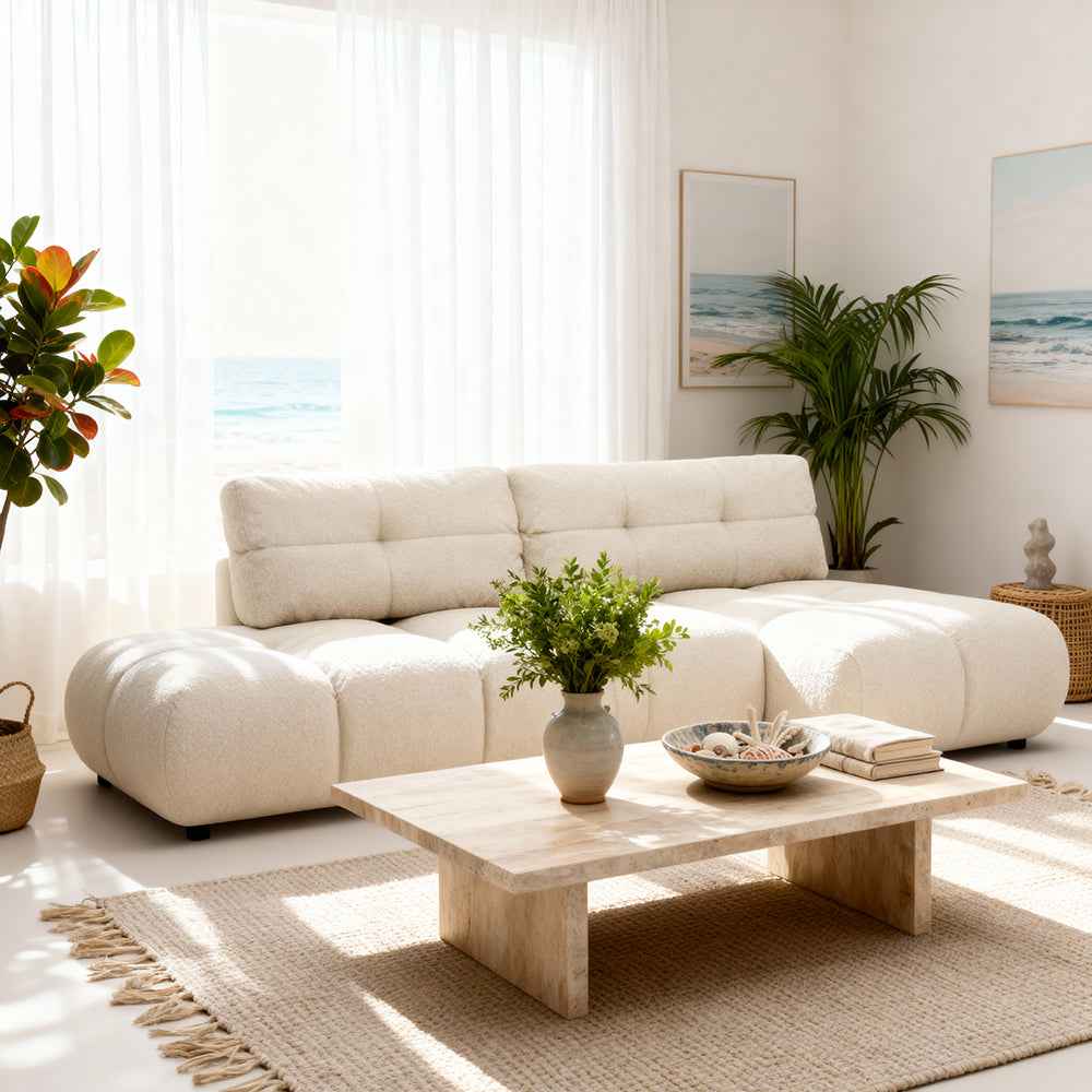 Milorya DL-hjørnesofa med sovefunktion, 230 cm, i moderne stil – i indretningen