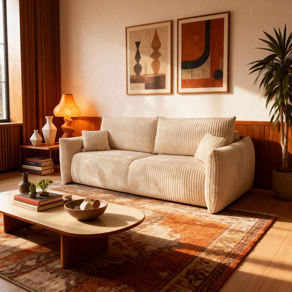 Alloro 3-personers sovesofa, 145x200, med opbevaringsrum i moderne stil – i indretningen
