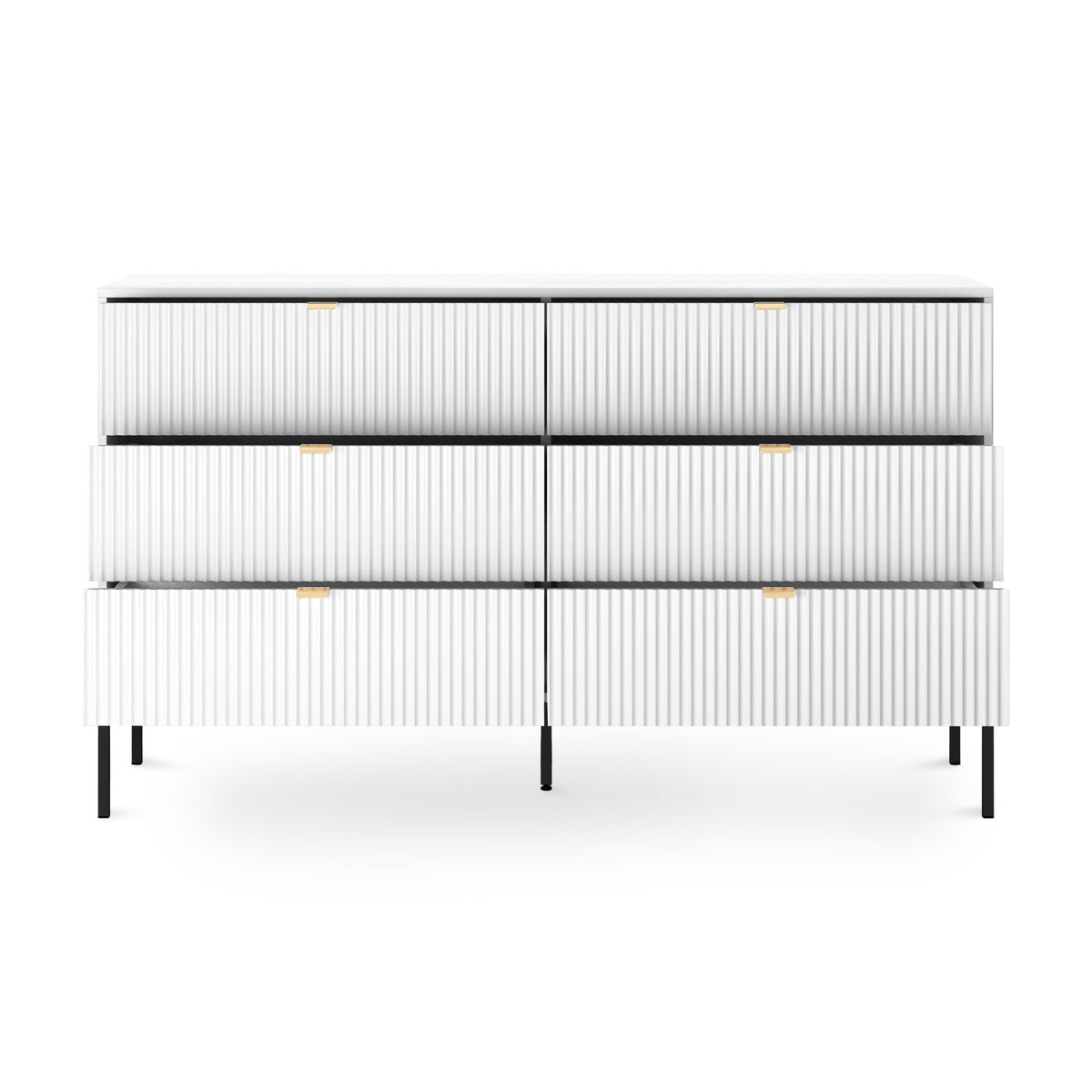 Kommode med skuffer, 154 x 91, i glamour-stil | Roza
